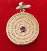 Sacred Circle Pendant 3cm Rose Gold Vermeil 2mic with Amethyst