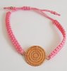 Sacred Circle Bracelet 2cm Rose Gold in Pink Resin
