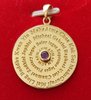 Sacred Circle Pendant 2cm Yellow Gold 9carat with Amethyst