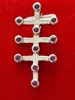 Arthatic Triple Cross Pendant - Silver with Amethyst