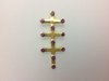 Arthatic Triple Cross Pendant - 9carat Yellow Gold with Amethyst