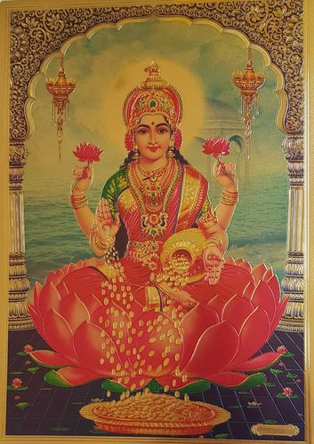 Lakshmi in Gold - A5 Medium