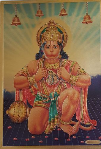 Hanuman in Gold - A4 Poster