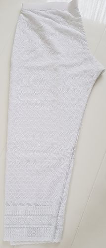 Ladies Pants – Flower Design - White