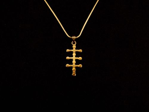 Kabbalistic Triple Cross Pendant - Gold Plated