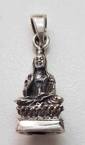 Buddha Kwan Yin Small Pendant - Silver