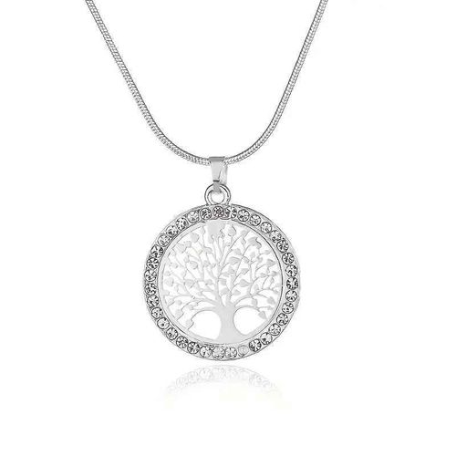 Tree of Life Pendant with Chain - Silver